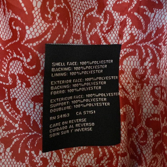 Guess Lightweight Jacket in Red w/ Black & Silver Accents Size: Small - Picture 4 of 6